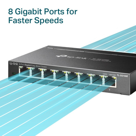 Switch TP-Link 8p TL-SG108E Switch TP-Link 8p TL-SG108E