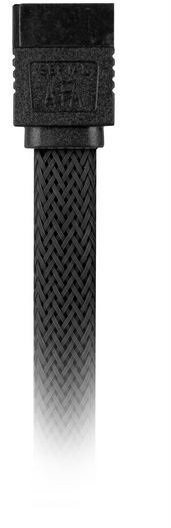 Sharkoon Kabel SATA III, wtyczka kątowa, 45 cm, czarny (4044951016495)