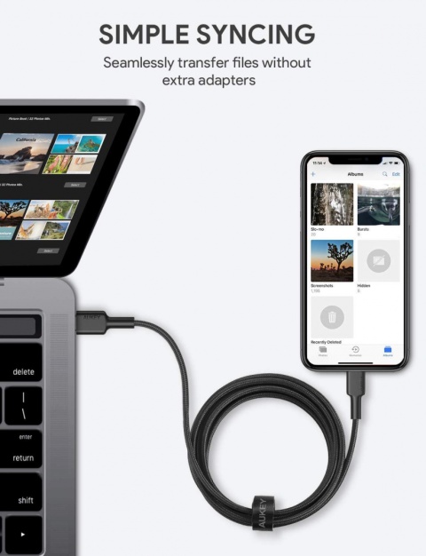 Szybki kabel Aukey CB-CL03 USB-C => Lightning