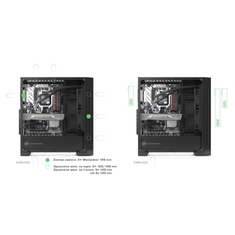 Obudowa SilentiumPC Armis AR3 TG RGB CZARNY (SPC200)
