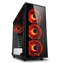 Obudowa Sharkoon TG4 Red Tempered Glass