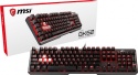 MSI Vigor GK60 CR US Cherry MX Red klawiatura mechaniczna