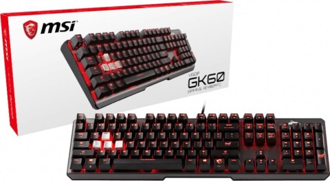 MSI Vigor GK60 CR US Cherry MX Red klawiatura mechaniczna
