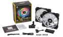 Wentylator Corsair LL140 RGB LED Static Pressure, 140 mm, PWM, dwupak