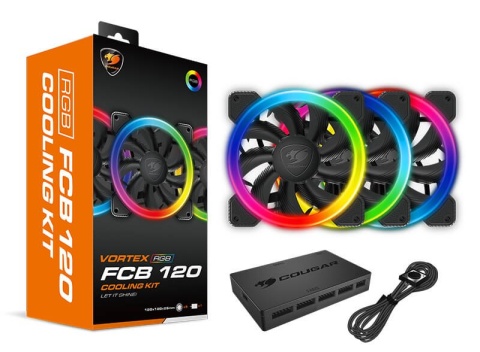 Zestaw Cougar Vortex RGB FCB 120 Cooling Kit (3x)