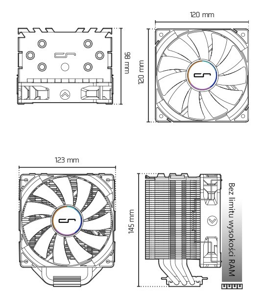 Cryorig H7 Wymiary